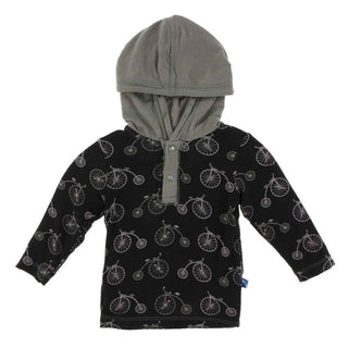 Print Long Sleeve Hoodie Tee - Boy Midnight Bikes Baby & Toddler Outerwear