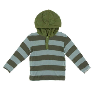 Print Long Sleeve Hoodie Tee - Paleontology Fauna Stripe Baby & Toddler Outerwear