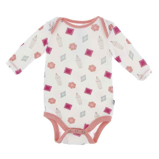 Print Long Sleeve One Piece - Natural Gems Baby One-Pieces