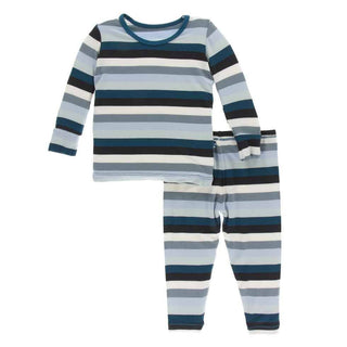 Print Long Sleeve Pajama Set - Meteorology Stripe Baby & Toddler Sleepwear