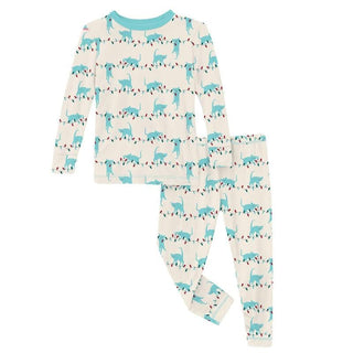 Print Bamboo Long Sleeve Pajama Set - Natural Tangled Kittens (WCA22) Baby & Toddler Sleepwear