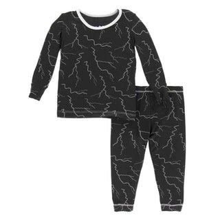 Print Long Sleeve Pajama Set - Zebra Lightning Baby & Toddler Sleepwear