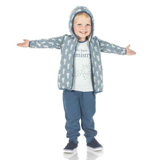 Print Bamboo Quilted Jacket with Sherpa-Lined Hood - Dusty Sky Astronaut/Twilight Rockets Baby & Toddler Outerwear