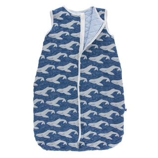 Print Quilted Sleeping Bag - Twilight Whale with Pond Baby & Toddler Sleepwear