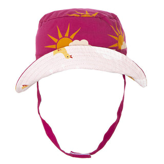 Print Reversible Bucket Hat - Berry Partial Sun/Macaroon Puddle Duck Baby & Toddler Hats