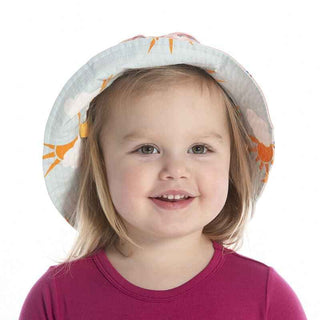 Print Bamboo Reversible Bucket Hat - Blush Rainbow/Spring Sky Partial Sun Baby & Toddler Hats