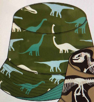 Print Reversible Bucket Hat - Moss Sauropods with Shore Baby & Toddler Hats