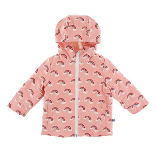 Print Sherpa-Lined Raincoat - Blush Rainbow Baby & Toddler Outerwear