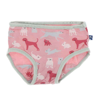 Print Single Underwear - Strawberry Domestic Animals Toddler Underwear