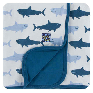 Print Stroller Blanket Natural Megalodon Swaddling & Receiving Blankets