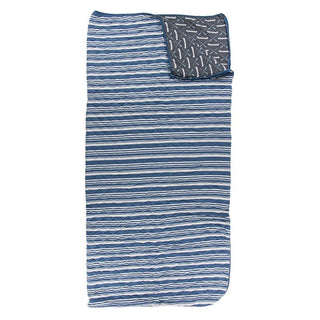 Bamboo Quilted Sleepover Bag - Fishing Stripe/Stone Paddles and Canoe Baby & Toddler Sleepwear