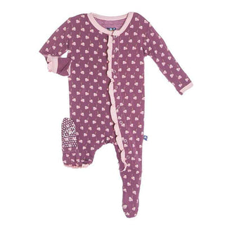 Ruffle Footie, Amethyst Berries Baby & Toddler Sleepwear