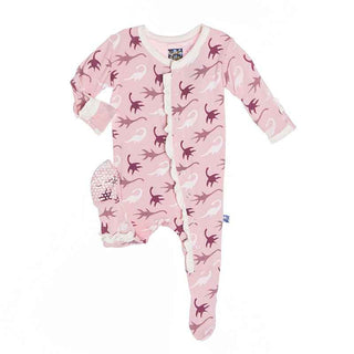 Ruffle Footie, Lotus Plesiosaur Baby & Toddler Sleepwear