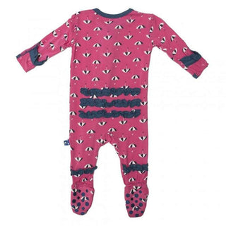 Ruffle Footie Pajama - Flamingo Umbrella Baby & Toddler Sleepwear