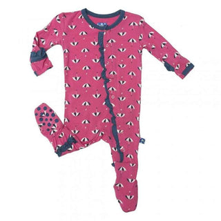 Ruffle Footie Pajama - Flamingo Umbrella Baby & Toddler Sleepwear