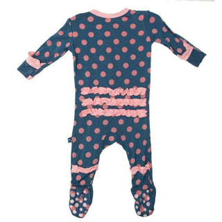 Ruffle Footie Pajama -Twilight Dot Baby & Toddler Sleepwear