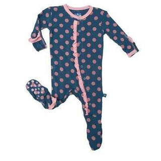 Ruffle Footie Pajama -Twilight Dot Baby & Toddler Sleepwear