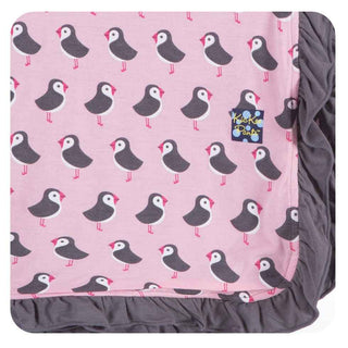 Ruffle Stroller Blanket- Lotus Puffin Swaddling & Receiving Blankets