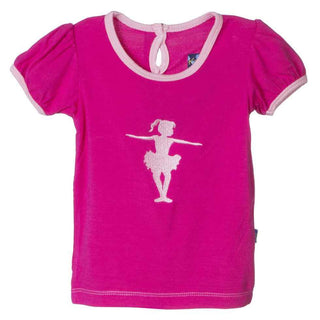 Short Sleeve Applique Puff Tee, Calypso Ballerina Baby & Toddler Tops