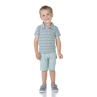 Short Sleeve Boys Polo Shirt, Boy Animal Stripe Baby & Toddler Tops