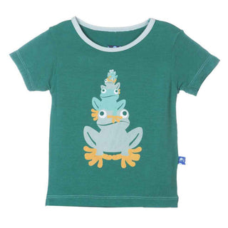 Short Sleeve Piece Print Tee , Tree Frog Stack Baby & Toddler Tops