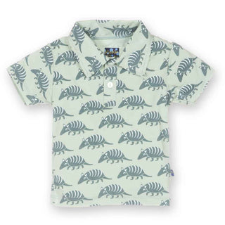 Short Sleeve Polo Shirt, Aloe Armadillo Baby & Toddler Tops