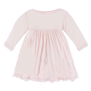 Solid Classic Long Sleeve Swing Dress - Macaroon Baby & Toddler Dresses