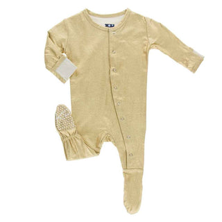 Solid Footie with Snaps EH - Rich Gold Baby & Toddler Sleepwear