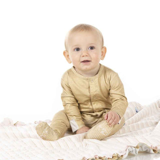 Solid Footie with Snaps EH - Rich Gold Baby & Toddler Sleepwear