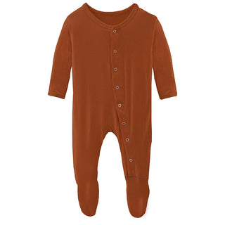 Solid Footie with Snaps - Harvest Baby & Toddler Sleepwear