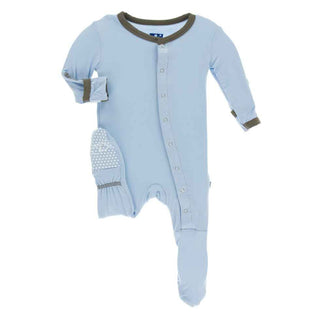 Solid Footie with Snaps - Pond with Falcon Baby & Toddler Sleepwear