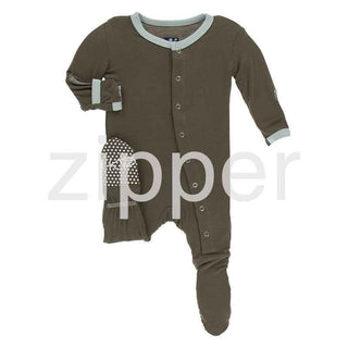 Solid Footie with Zipper - Falcon with Spring Sky Baby & Toddler Sleepwear