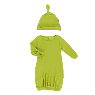 Solid Layette Gown & Knot Hat Set - Meadow Baby & Toddler Sleepwear