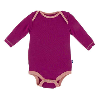 Solid Long Sleeve One Piece - Berry with Blush Baby One-Pieces