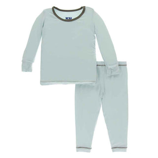 Solid Bamboo Long Sleeve Pajama Set - Spring Sky with Falcon Baby & Toddler Sleepwear