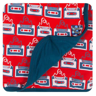 Solid Red Stroller Blanket- Jazz Cassette Tape Swaddling & Receiving Blankets