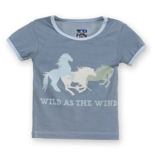 Solid Short Sleeve Tee, Dusty Sky Wild as the Wind Baby & Toddler Tops