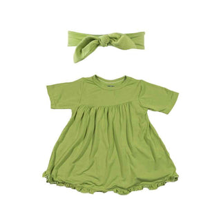 S/S Girls Swing Dress and Bow Headband Gift Set - Meadow Baby & Toddler Dresses