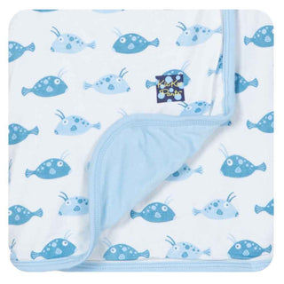 Stroller Blanket- Boy Cowfish Swaddling & Receiving Blankets