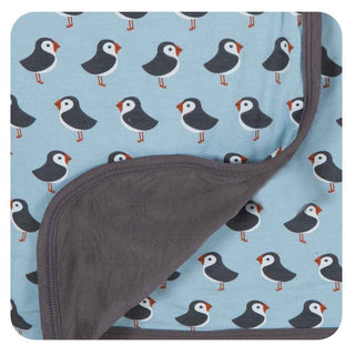 Stroller Blanket- Pond Puffin Swaddling & Receiving Blankets