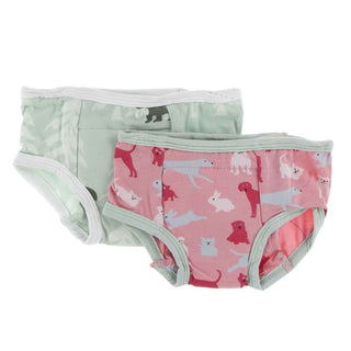 Training Pants Set - Aloe Bears and Treeline & Strawberry Domestic Animals Potty Training