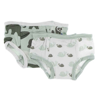 Training Pants Set - Aloe Endangered Animals & Natural Snails Potty Training