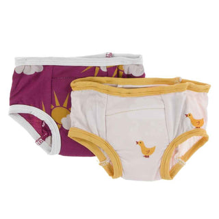 Training Pants Set - Berry Partial Sun and Macaroon Puddle Duck Potty Training