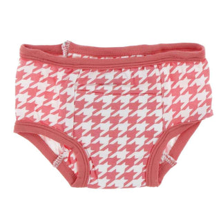 Training Pants Set, Candy Apple Rose Buds & English Rose Houndstooth Potty Training