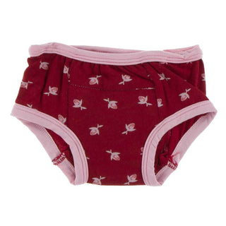 Training Pants Set, Candy Apple Rose Buds & English Rose Houndstooth Potty Training