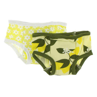 Training Pants Set - Lime Blossom Stellini and Lime Blossom Lemon Tree Potty Training