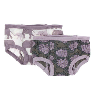 Training Pants Set, Natural Elephant and African Violets Potty Training