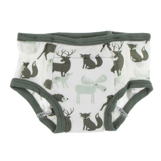 Training Pants Set - Natural Forest Animals & Zoology Stripe Potty Training