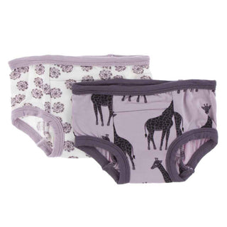 Training Pants Set, Natural Lantana and Sweet Pea Giraffe Potty Training