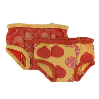 Training Pants Set - Poppy Marigold Lattice and Marigold Pomegranate Potty Training